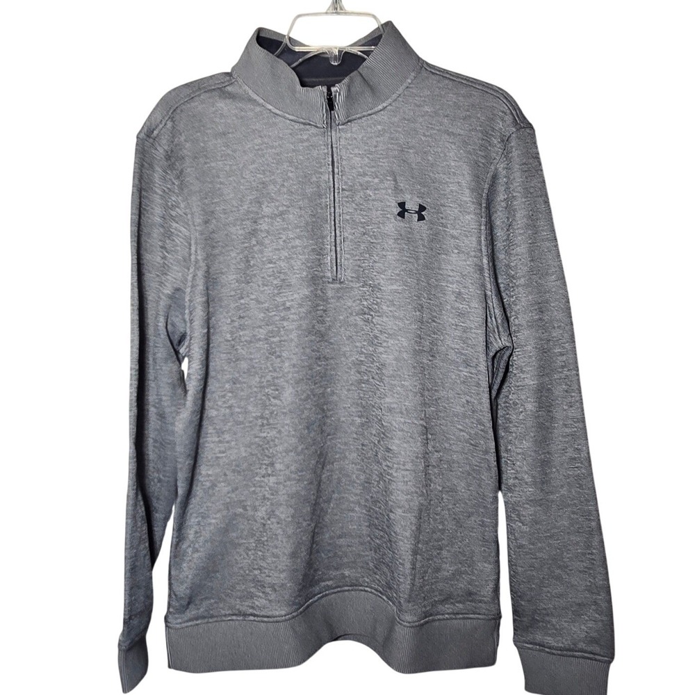 Under Armour Storm Cold gear 1/4 Zip‎ Sweater Mens Size Med Gray Fleece Active